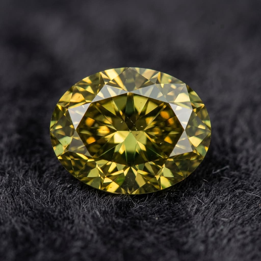 Natural fancy chameleon diamond, Extremely Rare & Unique